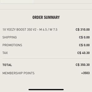 Yeezy authenticity receipt for zion.